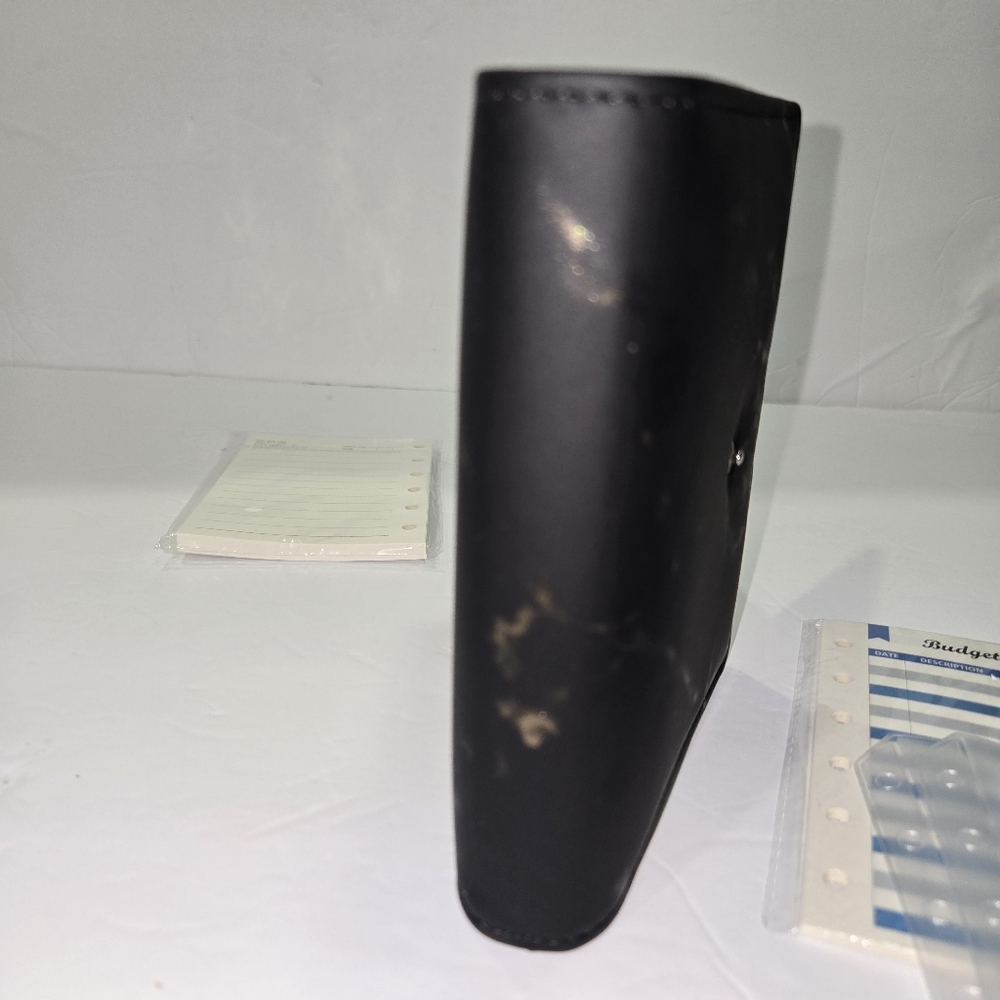 Pocket Budget Planner, Expense Tracker Daily Memo Notes. Black Marble Design New - Picture 8 of 11